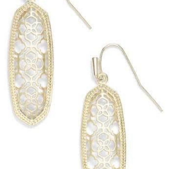 NWT Kendra Scott Brenna Earrings in Gold Filigre - Picture 4 of 4